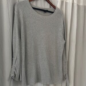 Simply Vera Vera Wang Light Gray Long Sleeve Top